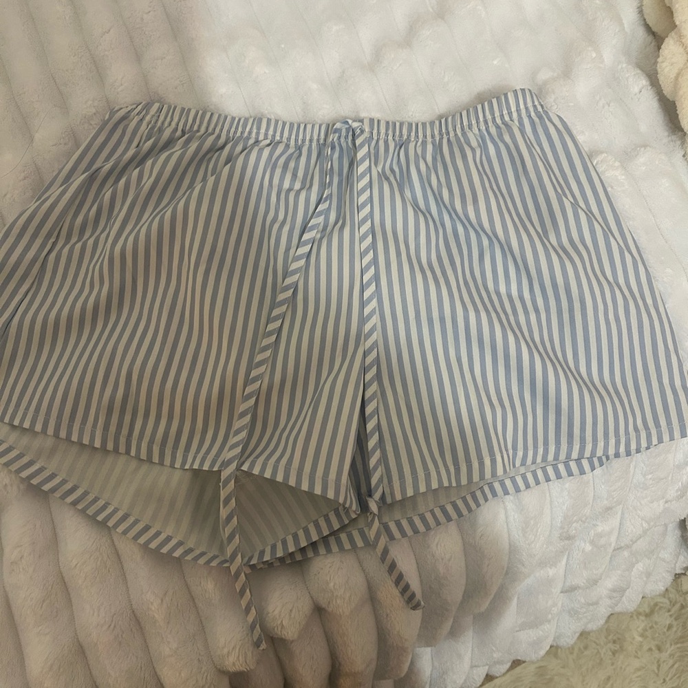 SHEIN blue pj striped